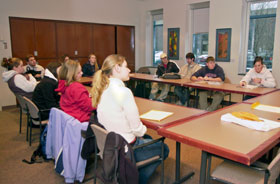 Students in a First Year Experience class.