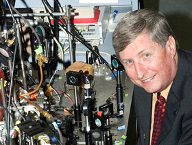 Professor William Stwalley, chairman of the physics department, received the 2005 Connecticut Medal of Science Sept. 28.