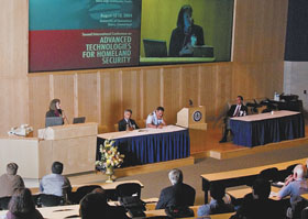 A file photo of an international conference on homeland security held in 2003 in the Information Technologies Engineering Building.