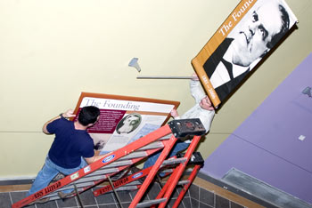 Preparations are underway for the University's Anniversary celebration, to take place at the atrium in the Wilbur Cross Building.