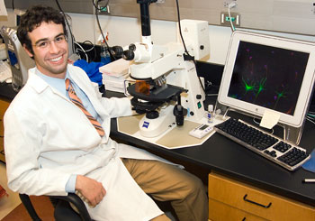 Ryan Notti, a biological sciences major and 2006-07 Goldwater Scholar, has worked in the Center for Regenerative Biology since his freshman year.