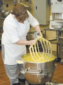 Sandy Sandberg is head pastry chef at the UConn Bakery.