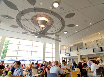 Out to lunch. A view of the new food court at the renovated Student Union.