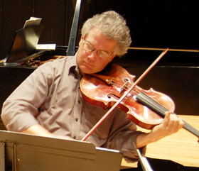 Peter Sacco rehearsing in von der Mehden Recital Hall earlier this year.