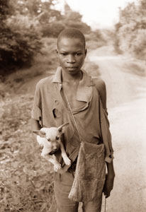 Ivory Coast cocoa worker Allasane Kondogo, age 14.