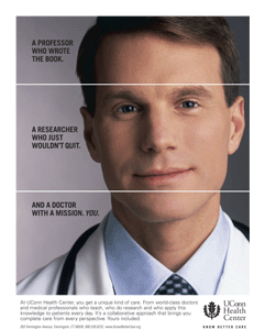 A sample of the new print ad campaign for the Health Center.