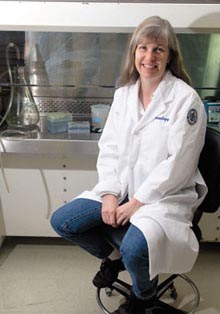 Linda Cauley, an assistant professor of immunology, is conducting research on cells that help the body protect itself against disease. 