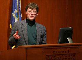Ornithologist David Sibley gives the Teale Lecture at Konover Auditorium.