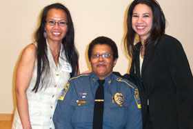 From left, Fe Delos Santos, Debra Booker, and Susana Ulloa, recipients of the 2007 Women of Color Recognition Awards.