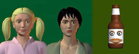 Some of the avatars – images with human features – used in Kristine Nowak's research.