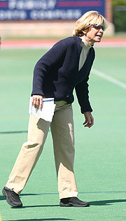Nancy Stevens is in her 18th season as field hockey head coach at UConn.