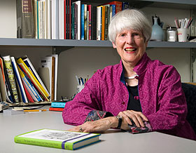 Lynn Bloom, Board of Trustees Distinguished Professor of English and Aetna Chair of Writing, in her office.