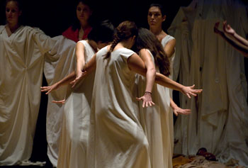 A performance of Euripides' tragedy The Bacchae at von der Mehden Recital Hall Sept. 21.