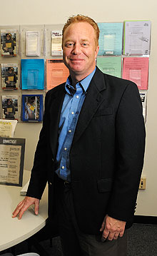 Peter Diplock, director of the Bachelor of General Studies program, in his office at the Bishop Center.