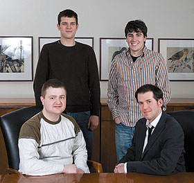 Seated, Michael Abramczyk, left and Kevin Burgio. Standing, Alex Meeske, left, and Rory Coleman.