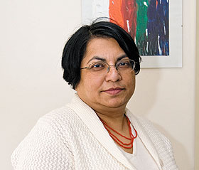 Bandana Purkayastha, associate professor of sociology and Asian American studies.