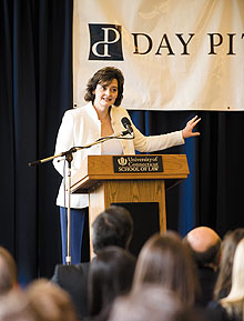 Cherie Blair, human rights attorney and women’s advocate, delivers the 2009 Day Pitney Visiting Scholar Lecture at the Law School on May 1.