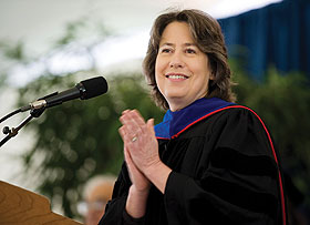 Sheila Bair, chairman, Federal Deposit Insurance Corporation, spoke at the School of Law Commencement.