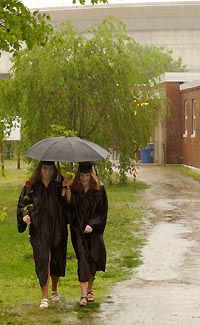 Image: Students in the rain