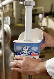Image: Making UConn Huskies Dairy Bar Ice Cream
