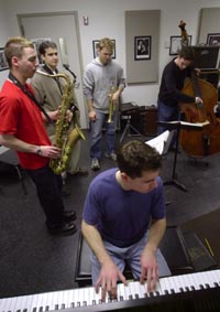 Image: Jazz ensemble students