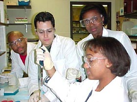 Image: Dr. Marja Hurley with students.