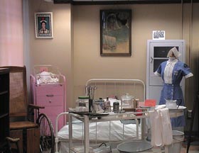 Image: Display of nursing items from the 1940s.