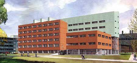 Image: Architect's rendering of the new Pharmacy Building.