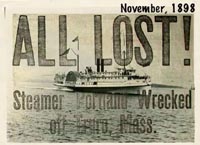 1898 news clip about the loss of the steamship Portland.