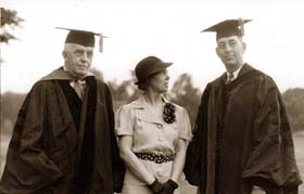 Wilbur Cross with the Jorgensens in 1936.